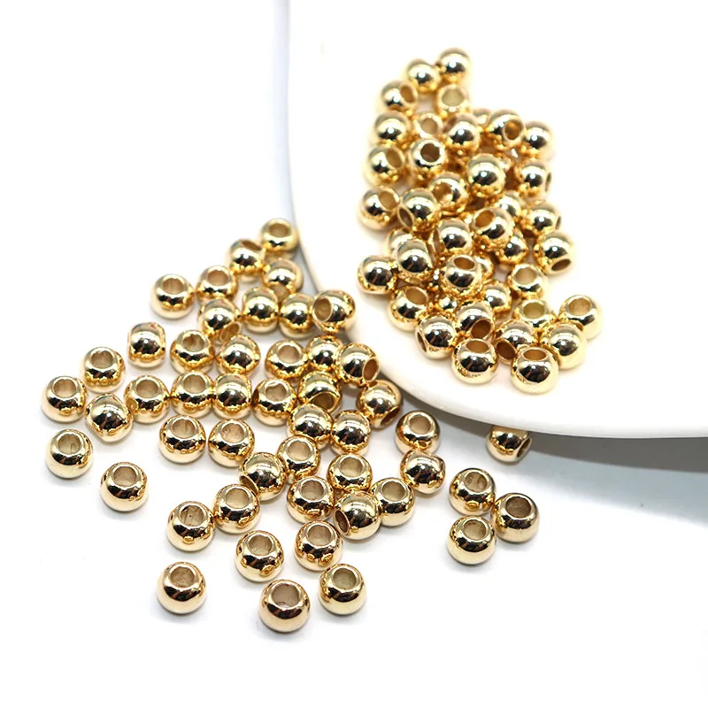 6 мм 200 шт посеребренные CCB Круглые бусины для самостоятельного изготовления