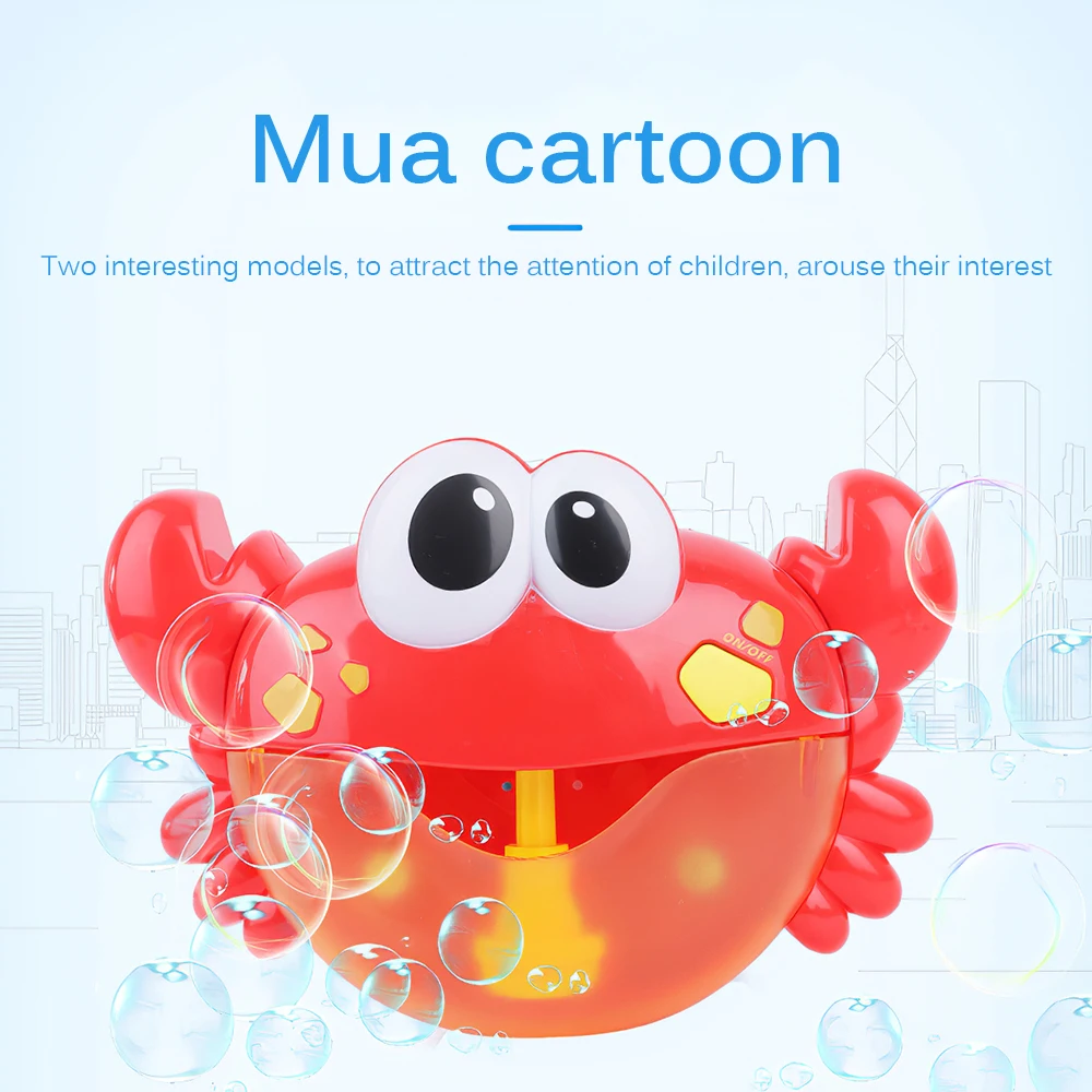 

Игрушка-краб для ванной, автоматическая машина для мыльных пузырей, музыкальная игрушка для детей, детская машина для мыльных пузырей в ван...