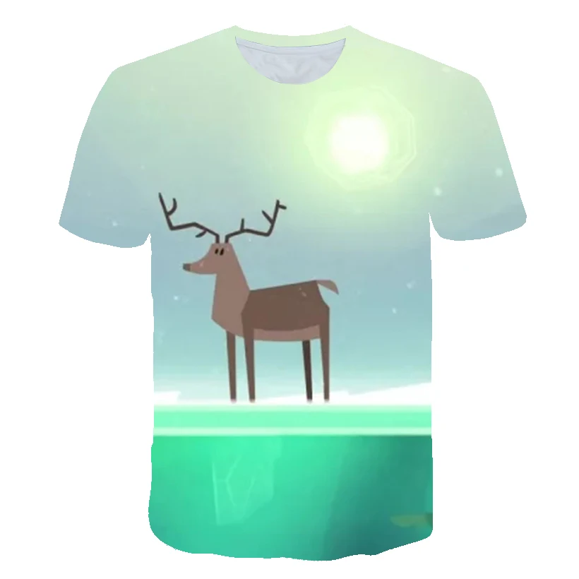 

Anime Print Children's T-Shirt Summer Casual Fun Loose Comfortable Hedging Short-Sleeved Fashion Round Neck Boy Girl Top