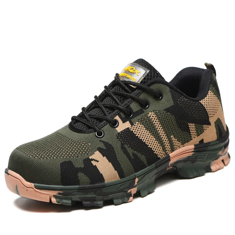 Мужская модная Рабочая защитная обувь со стальными носками для строительных