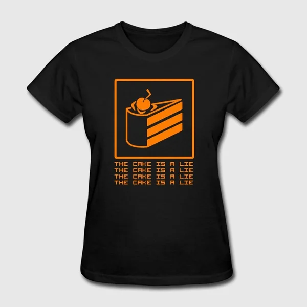 

The Cake Is a Lie Women Fashon T-shirt