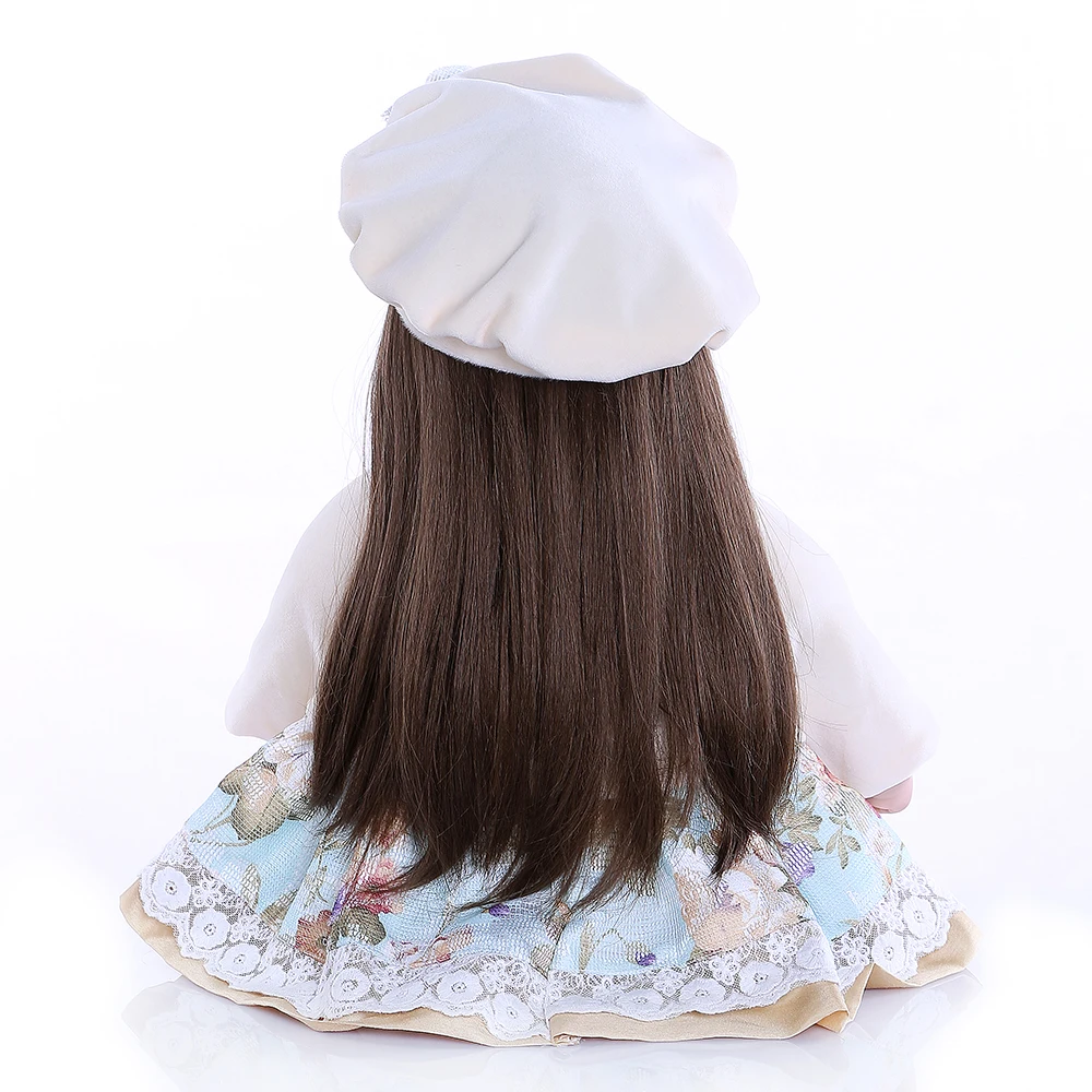 

24 Inch Reborn Baby Dolls Silicone Toddler Princess Cloth Body Fashion Reborn Menina For Kids Children's Day XMAS Gifts