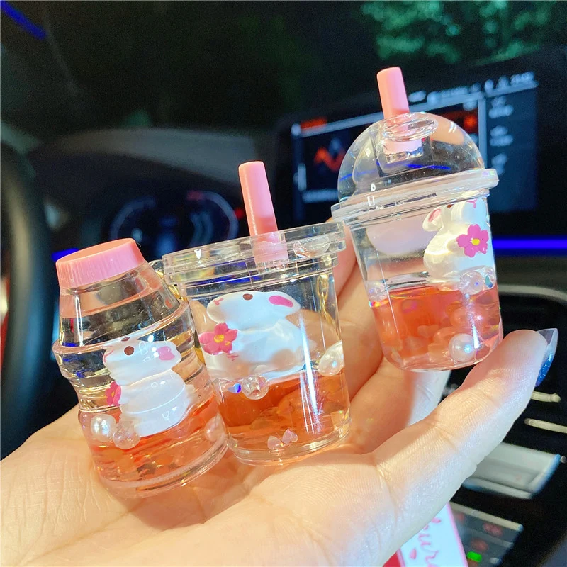 

Роскошный плавающий брелок для ключей с масляной бутылкой, мультяшная кукла, брелок для женской сумки, брелок с подвеской, креативный милый ...