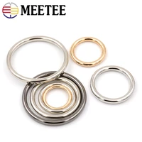 10pcs meetee circle o rings 15 60mm alloy shoes hats bag belt buckles diy clothes luggage bags hardware leather accessories h1 1