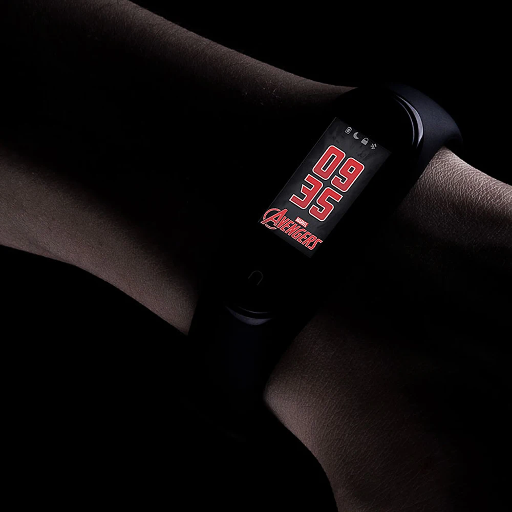 Фирменный Xiaomi mi браслет 4 браслет mi Band 4 фитнес-браслет 3 цвета AMOLED экран музыкальный контроль Smartband