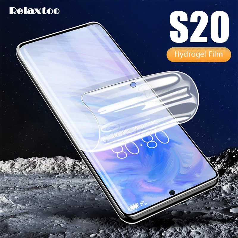 Защитная мягкая Гидрогелевая закаленная пленка для Samsung Galaxy S20 Plus