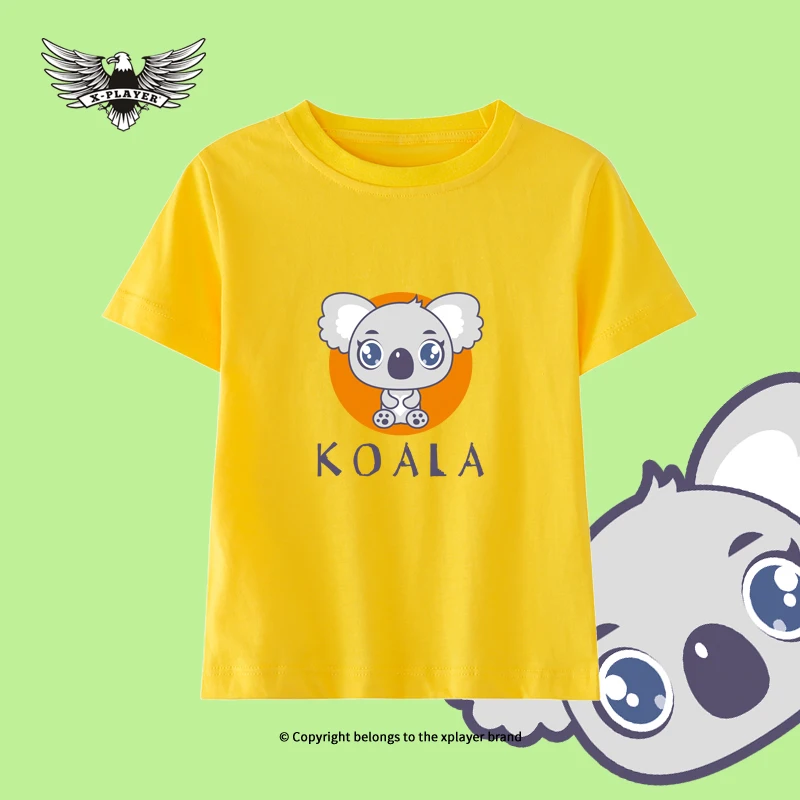 

Hot Sale Cartoon Koala Children Short T-Shirt for Boys Girls Cotton Summer Kids Tops Fashion Baby Tees Blouse Clothes 2-12 Years