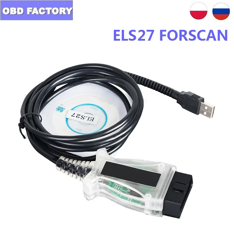 10 шт. ELS27 FORScan V2.3.8 ELS Green PCB PIC24HJ128GP + FTDI Mircochip автомобильный OBD2 диагностический