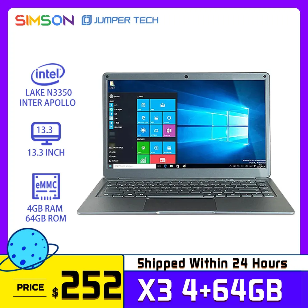 Jumper EZbook X3 ноутбук на Windows 10 экран 13 3 дюйма 4 Гб + 64 ГБ | Компьютеры и офис