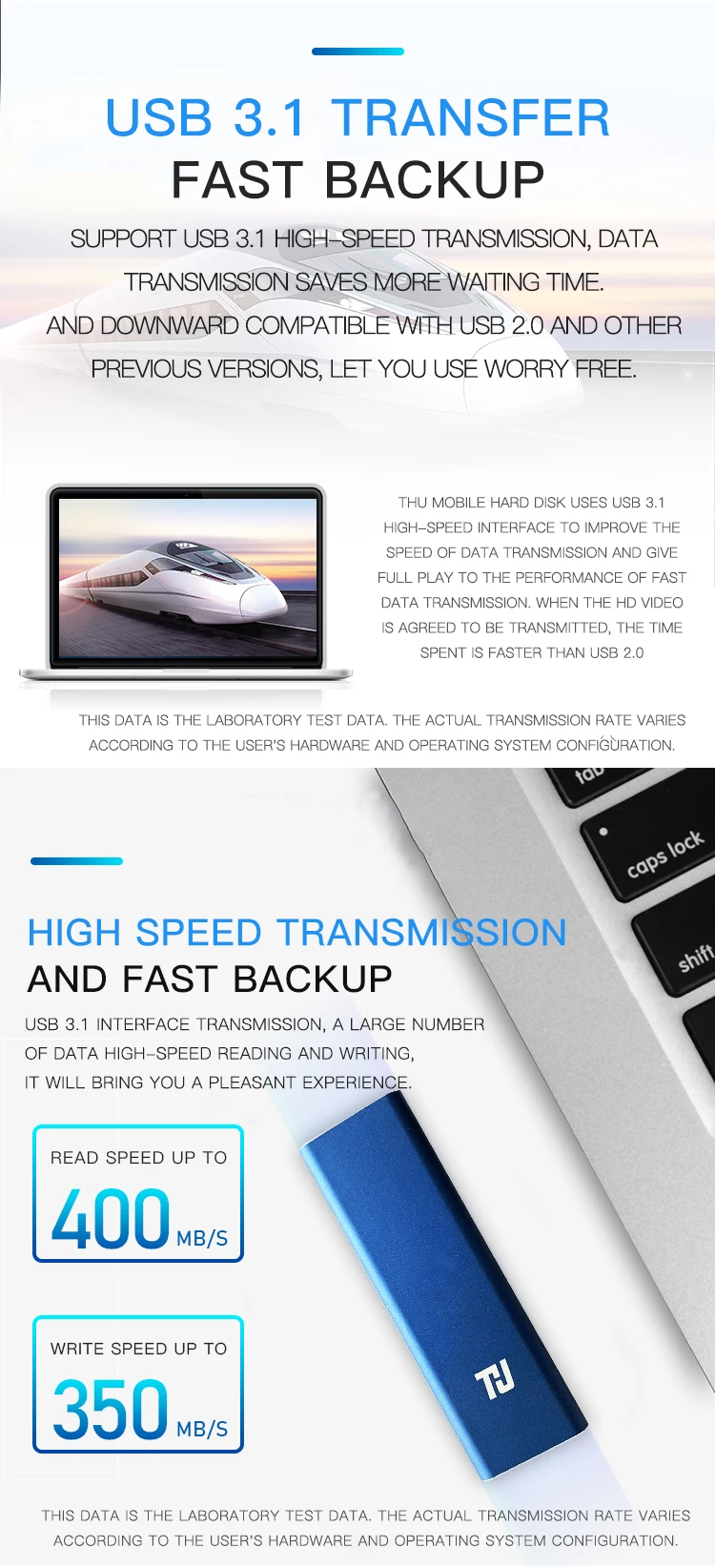 THU External USB3.1 SSD 128GB Portable SSD HDD 256GB 512GB 1TB 400MB/s Solid State Drive PC Laptop Notebook DRIVE