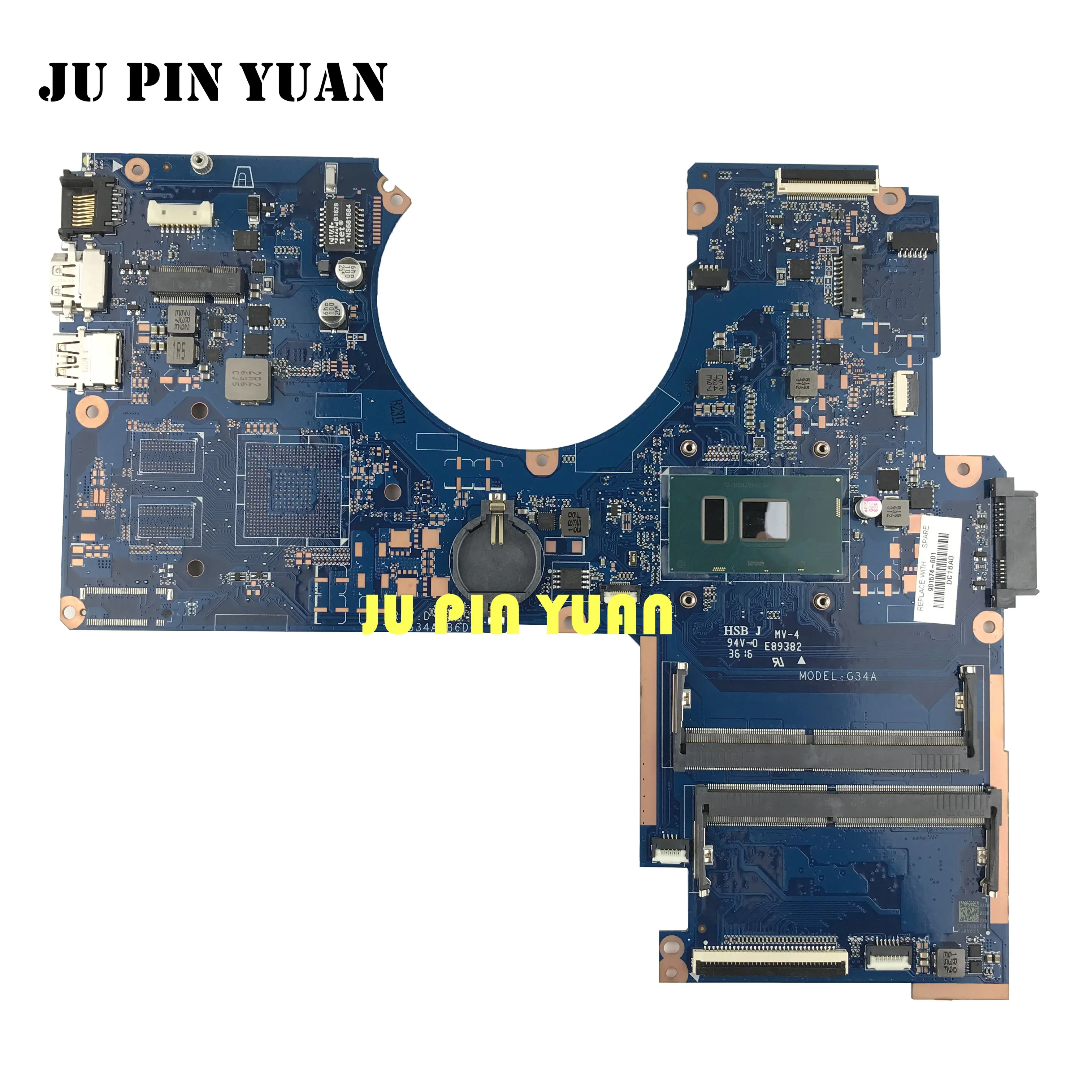 Online 901574-601 DAG34AMB6D0 G34A Für HP Pavilion 15-AU Serie Motherboard 901574-001 Mit I5-7200U Cpu Vollständig Getestet