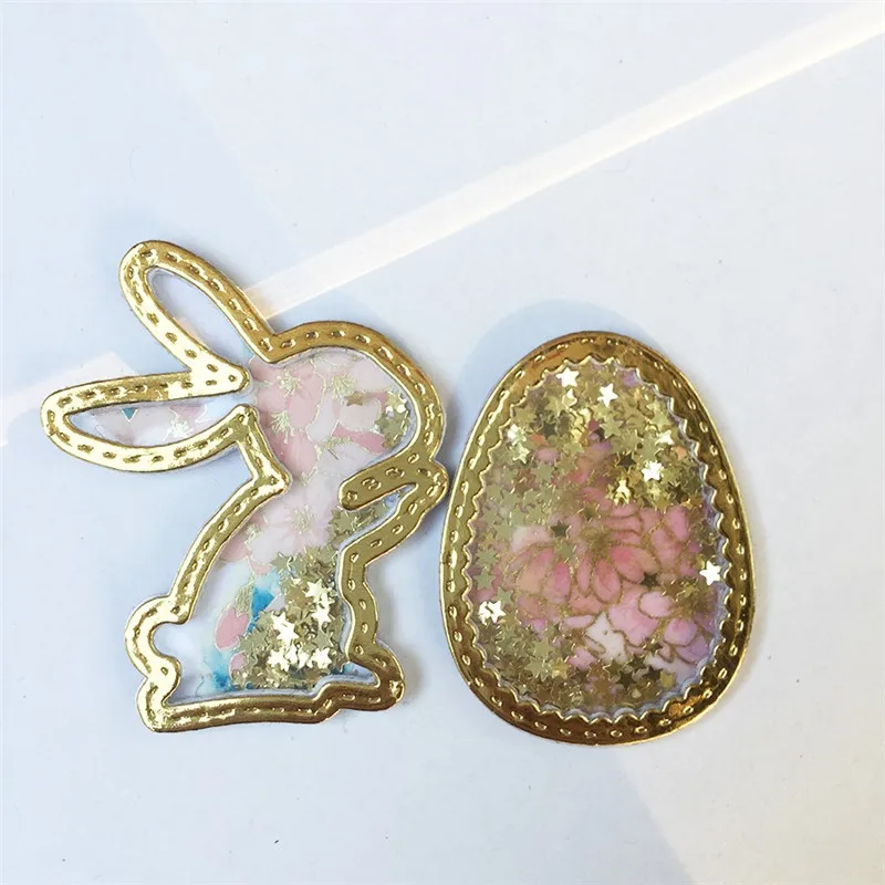 2020 пасхальное яйцо милые кролики тиснение металлические Вырубные штампы ремесло