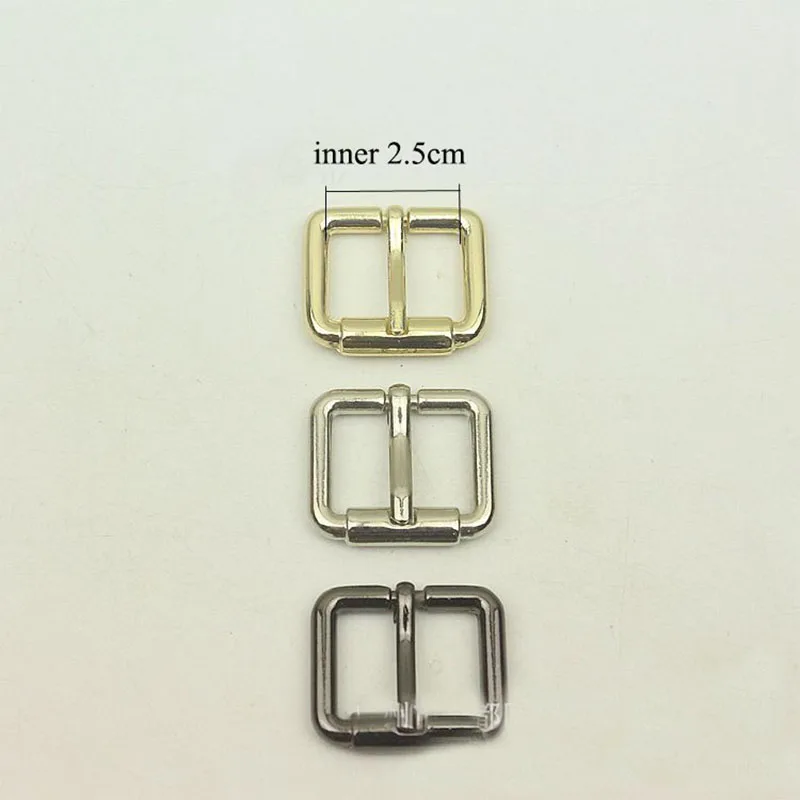 20pcs 25mm Square D Ring Diecast Pin Buckles DIY Leather Belt Strap Adjustable Roller Buckle Hardware Supplies Accessory