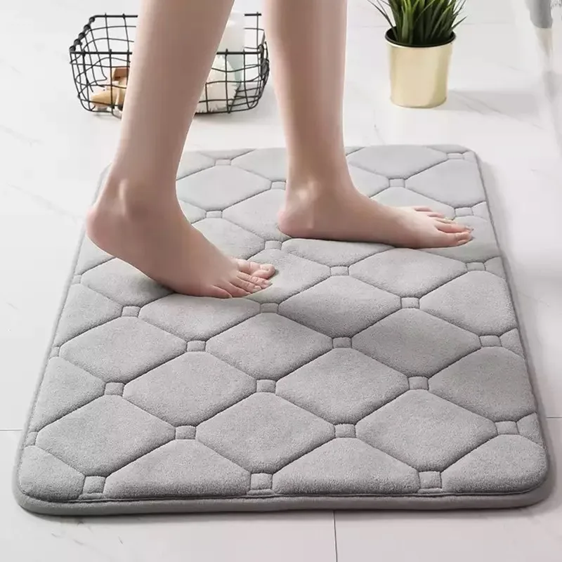 

Lattice Embossed Bathroom Bath Mat Carpets In Toilet Wash Basin Bathtub Side Floor Rugs Shower Room Doormat Memory Foam Pad