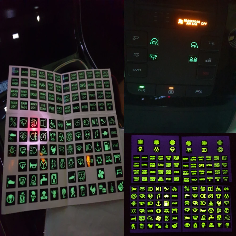 Световая наклейка Rocker метка переключателя световая панель для автомобиля лодки