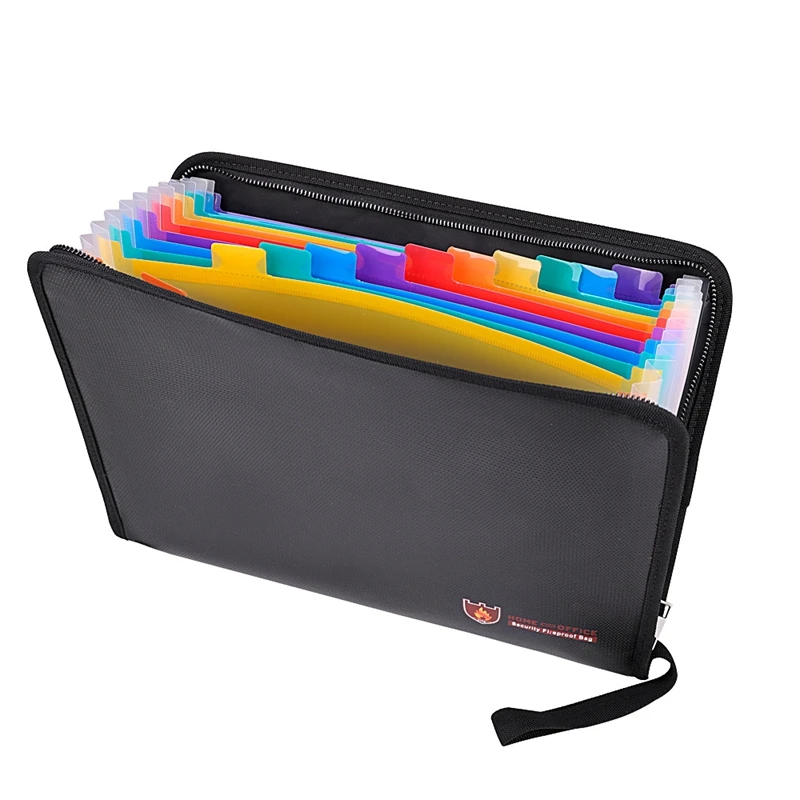 

Folder Organizer Water Resistant Fireproof File Folder Letter Size Waterproof Money Document Bag Bills Storage Organizer