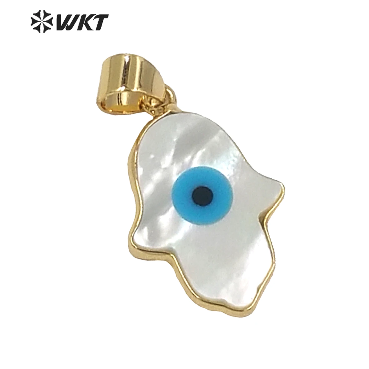 Женский уникальный дизайн подвеска в виде ракушки с изображением рук сглаза