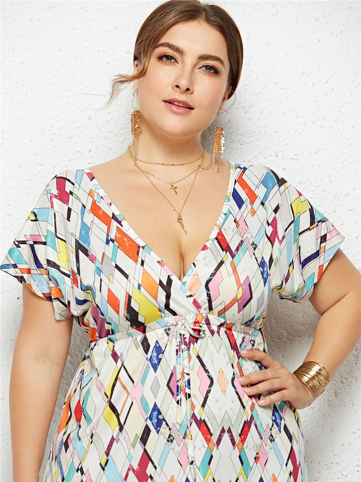 Vestido plisado Mujer Vintage de color caqui, elegante vestido negro de fiesta de talla grande 2XL, Vestidos africanos para oficina de verano 2021