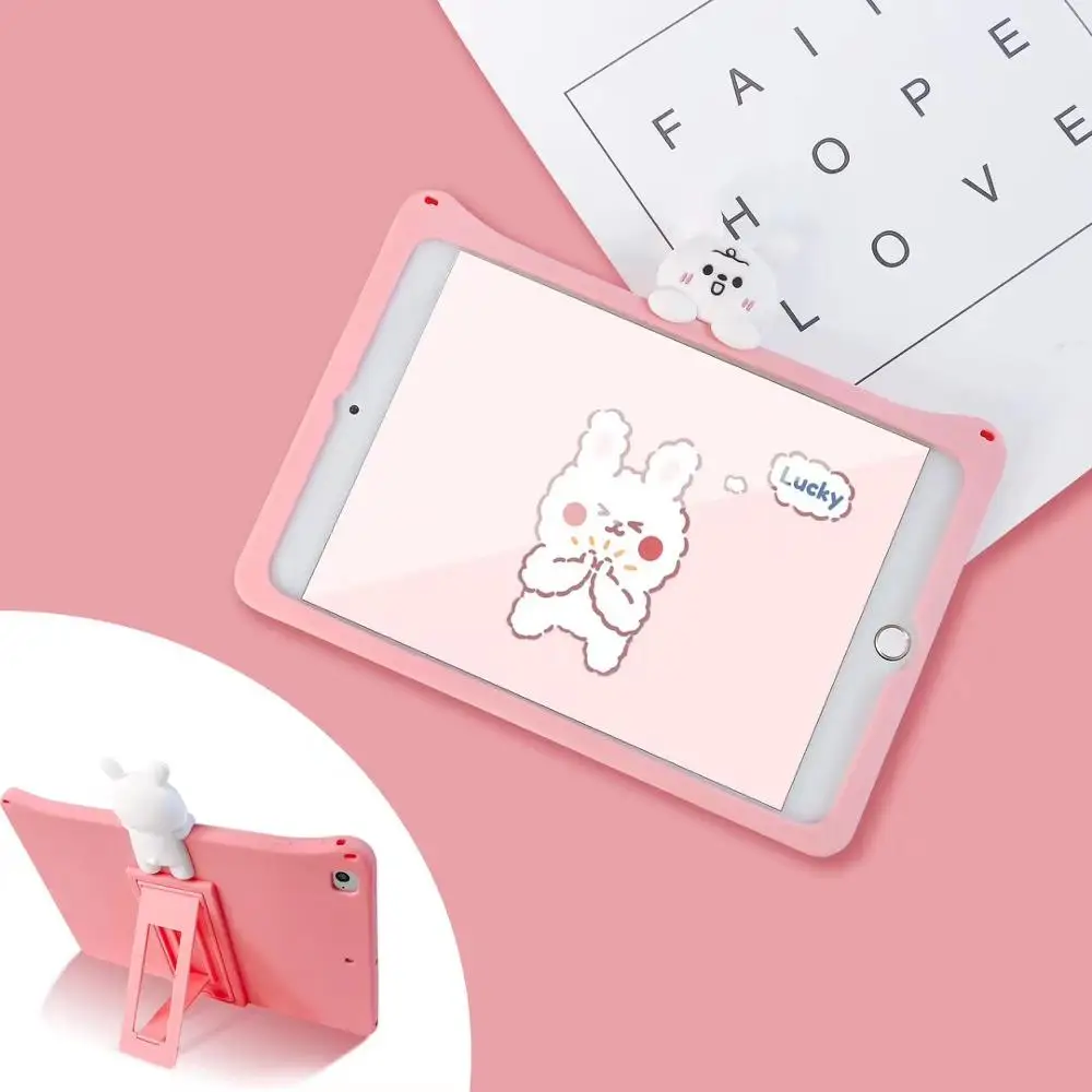 

Case For iPad Mini 1 2 3 4 5 Air 2 Pro 9.7 Cartoon Kids Cover For iPad 10.5 2017 2018 5th 6th 7th Generation 10.2 Silicon Funda