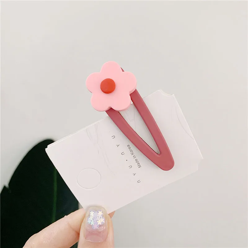 Pink Яркие цвета BB Детские зажимы для волос Детские украшения для волос головные уборы детские заколки для девочек детские заколки для волос детское головное платье заколки для волос - Цвет: Pink