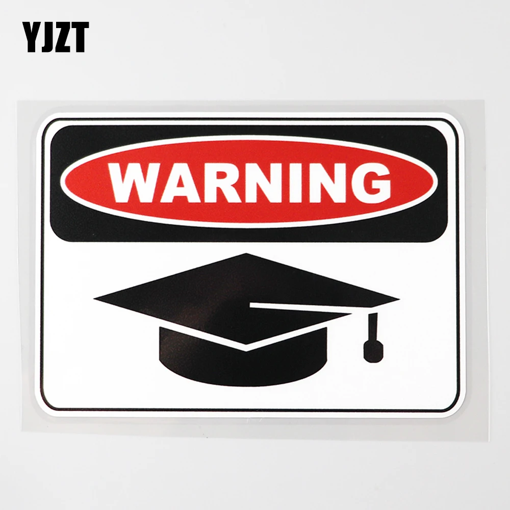 

YJZT 14,6 см × 10,2 см Градуированный студент Предупреждение смешные ПВХ наклейка автомобиля Стикеры 12C-0375