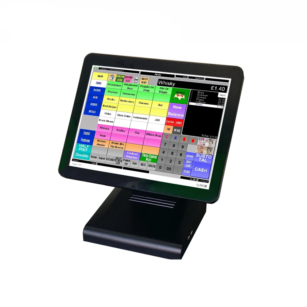 

POS-система по заводской цене для розничных продавцов, кассовый аппарат без вентилятора j1900 для супермаркетов, POS-терминал