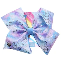 8 jojo bows hair clip unicorn star heart dots mermaid print hair bows with clips colorful hair accessories for girls hairpins