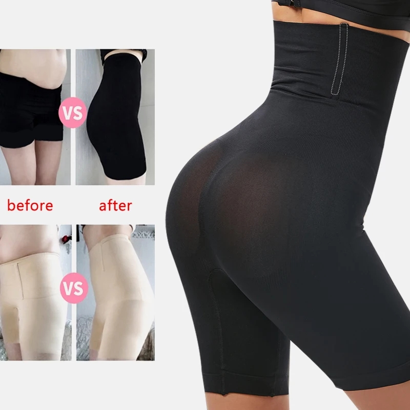 

New Classic Hip-lifting Abdomen Pants Ladies High-waist Sports Fitness Boxer Shorts Solid Color Shaping Panties