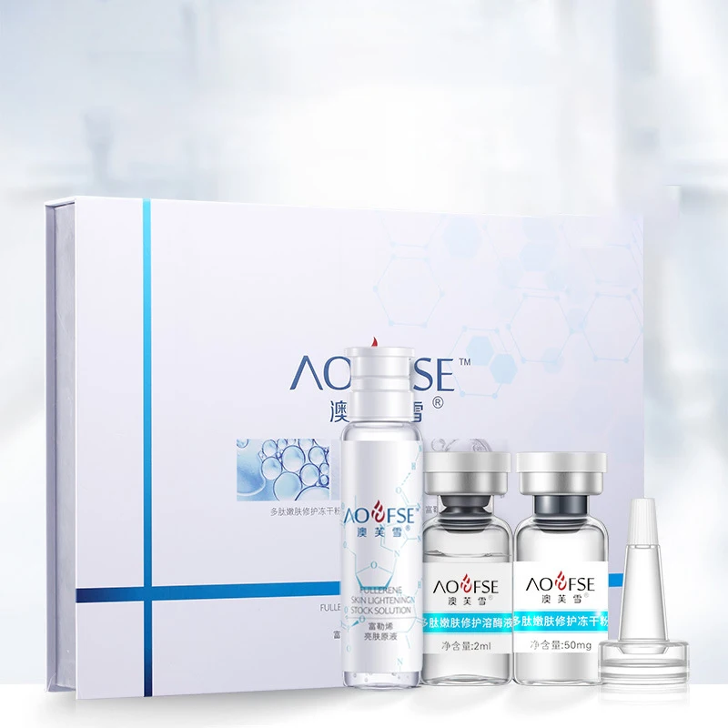 

46PC Polypeptide Repair Stock Solution Freeze-Dried Powder Hydrating Repair Fullerene Essence Acne Treatment Skincare Face Serum
