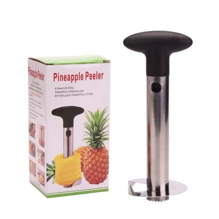 

Stainless Steel Pineapple Peeler Cutter Fruit Knife slicer A spiral Pineapple cutting machine Easy to use kitchen cooking tools