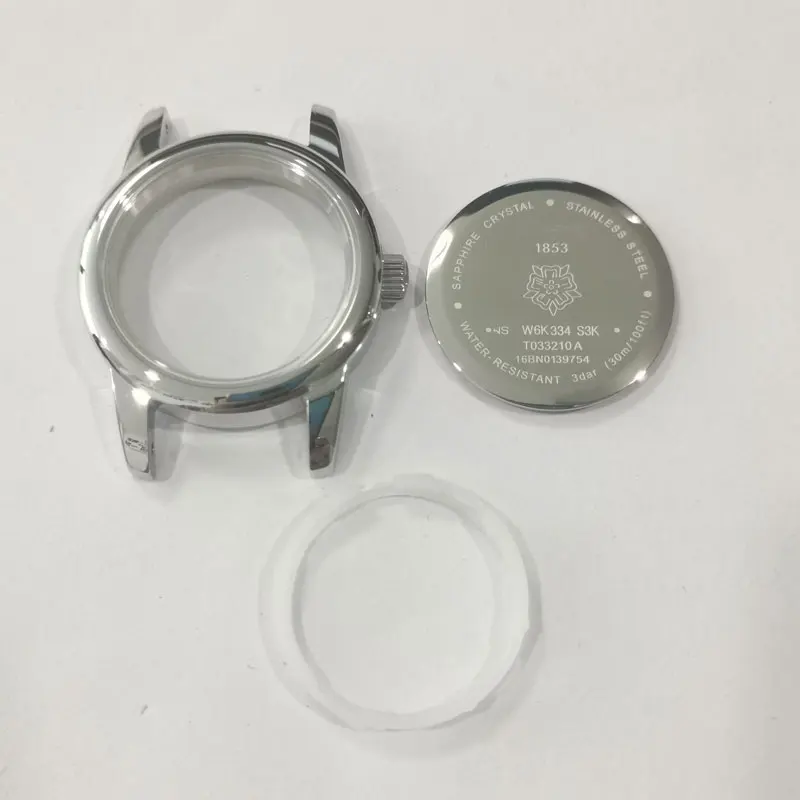 T033210A case Чехол для часов, задняя крышка, сапфировое стекло, зеркальные запчасти, чехол из нержавеющей стали для T461/T035617A/T086408A/T044430A/T100417A - Цвет: T033210A case