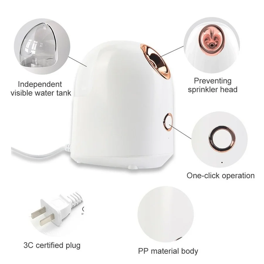 

Facial Steaming Hot Face Steamer Hot Mist Sparyer Deep Pore Exfoliator Spa Women Skin Deep Hydrate Nano Spray Mist Humidifier