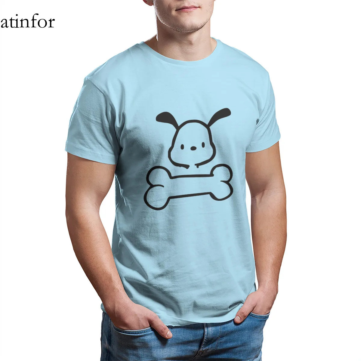 Kawaii щенок Харадзюку собака с костяшкой Футболка модная оптовая продажа Одежда