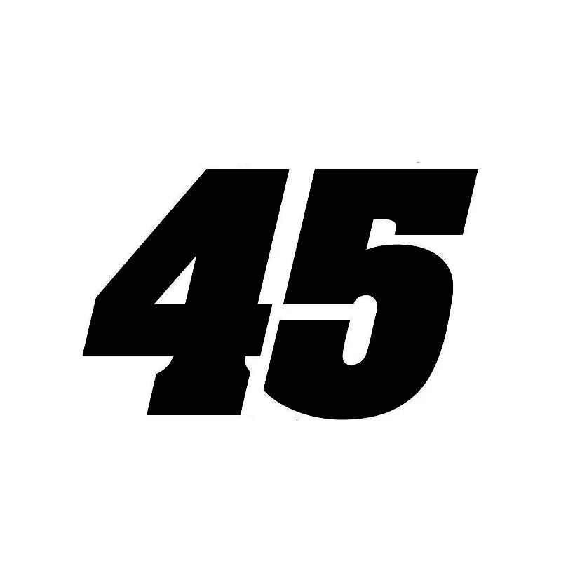 

Funny Number 45 Car Sticker Decal Motorcycle Accessories Cover Scratches Waterproof Pvc 14.2CM X 9CM