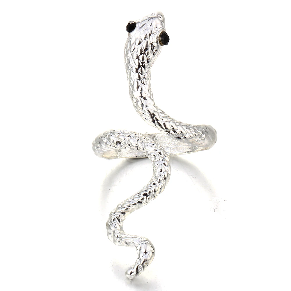 1 шт. кольцо регулируемое золотистый и черный со змеиным рисунком жестокий зверь