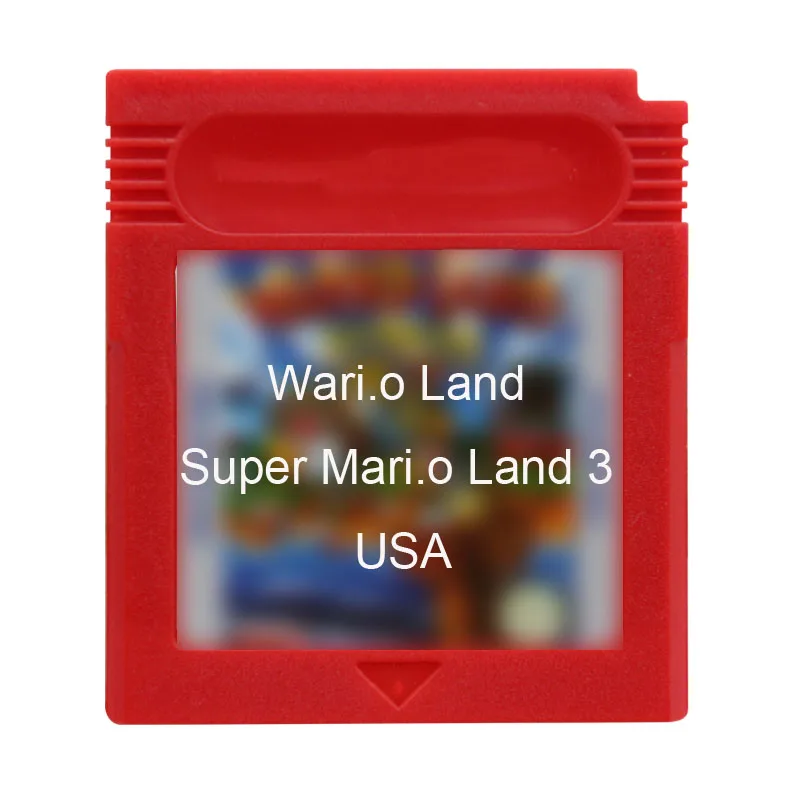 16-битная игровая консоль Wari Land Super Mario Land3 для видеоигр карточных игр версия на