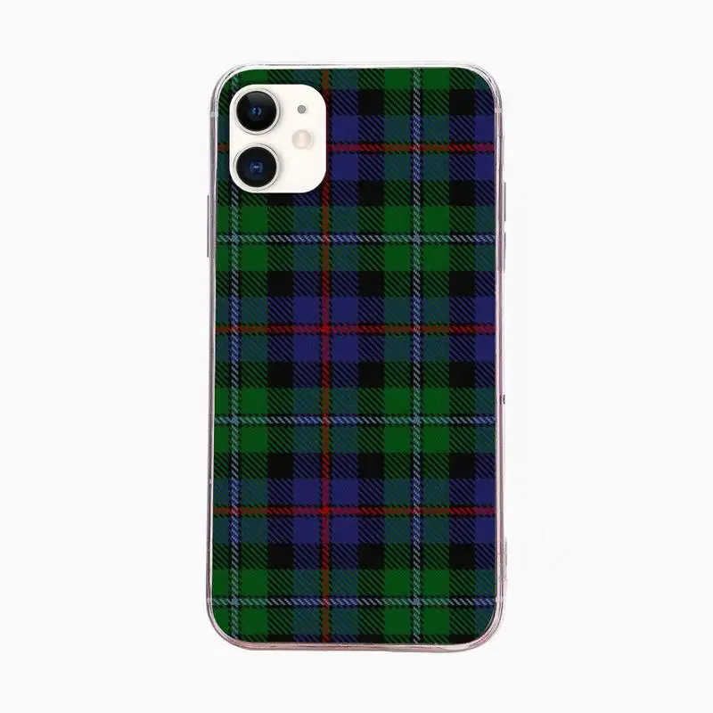 

Dark Retro Plaid Phone Case For Iphone 6 6s 7 8plus X Xr 11 12 Mini Pro Max Fundas Cover