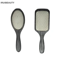 1 pcs black massage wooden comb bamboo hair vent brush brushes hair care and beauty spa massager combs wholesale