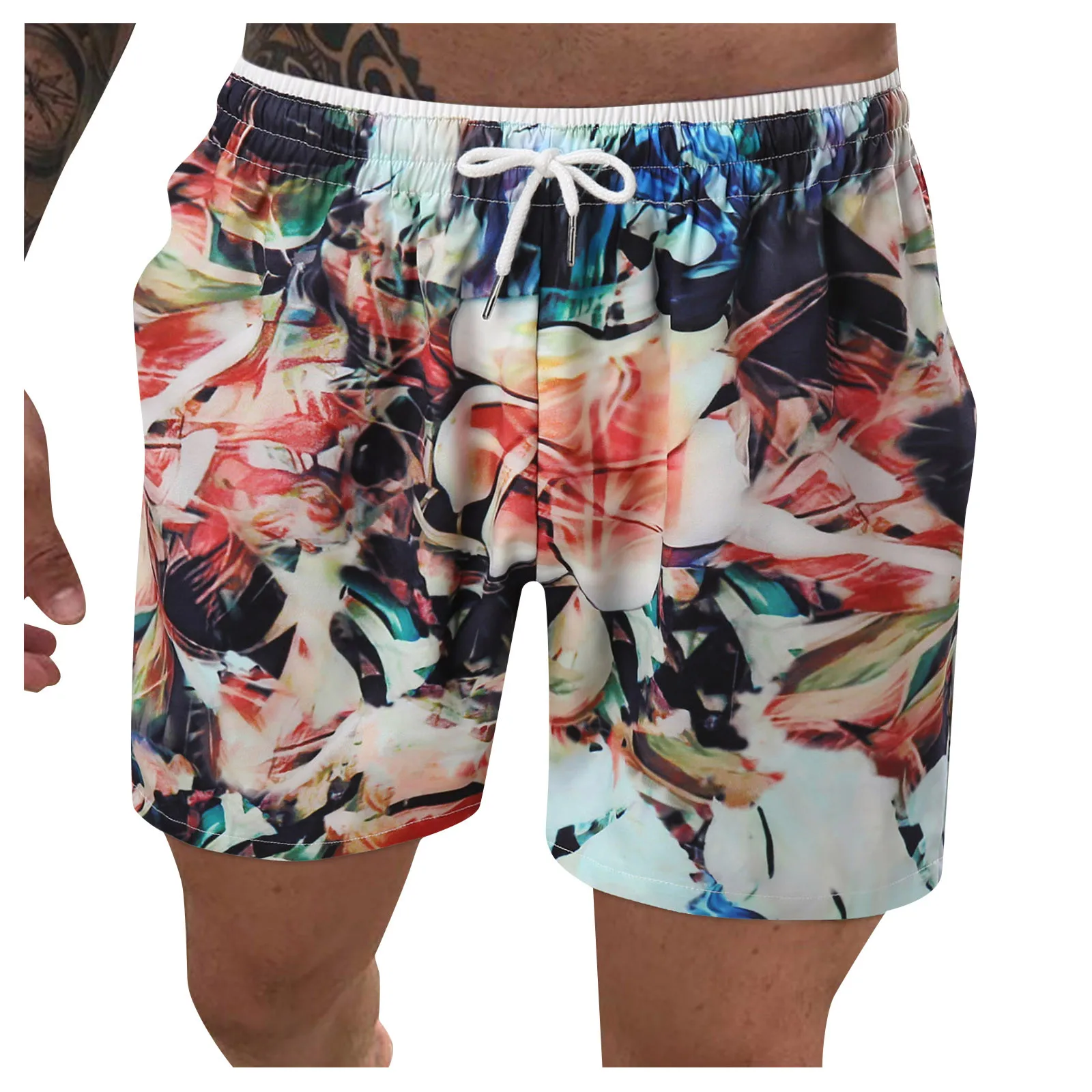 Шорты для плавания мужские быстросохнущие модные пляжные штаны одежда купания с