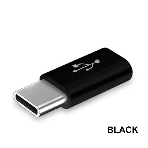 Black PUJIMAX, 5 шт. в упаковке, адаптер, Micro Usb, штекер, Тип C, конвертер, адаптер для huawei Macbook, Oneplus, Xiaomi, htc, зарядное устройство, адаптер - Цвет: Black