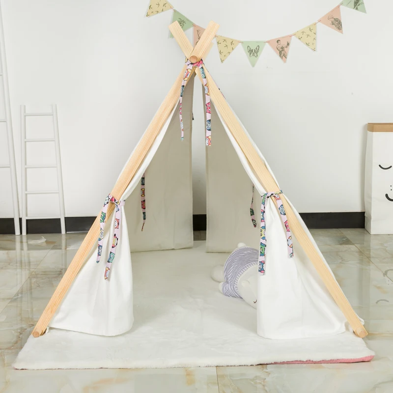 Палатка из массива дерева для детей игровой домик дома Игровой Домик