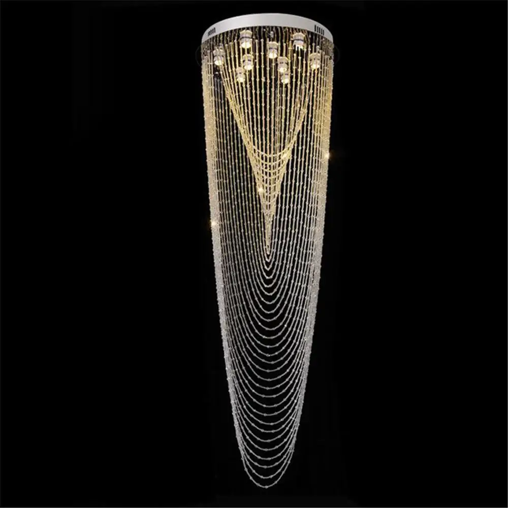 Хрустальная люстра D60 * h180 см Современная впечатляющая лампа потолочный
