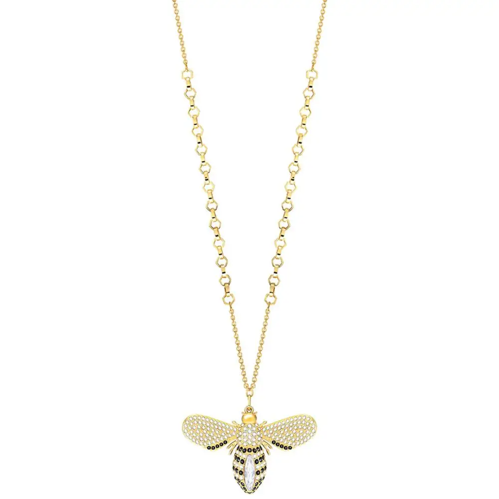 

2021 Fashion Jewelry High Quality Swa1:1 Exquisite Gorgeous Dazzling Bee Crystal Women's Pendant Necklace Charm Series Goth