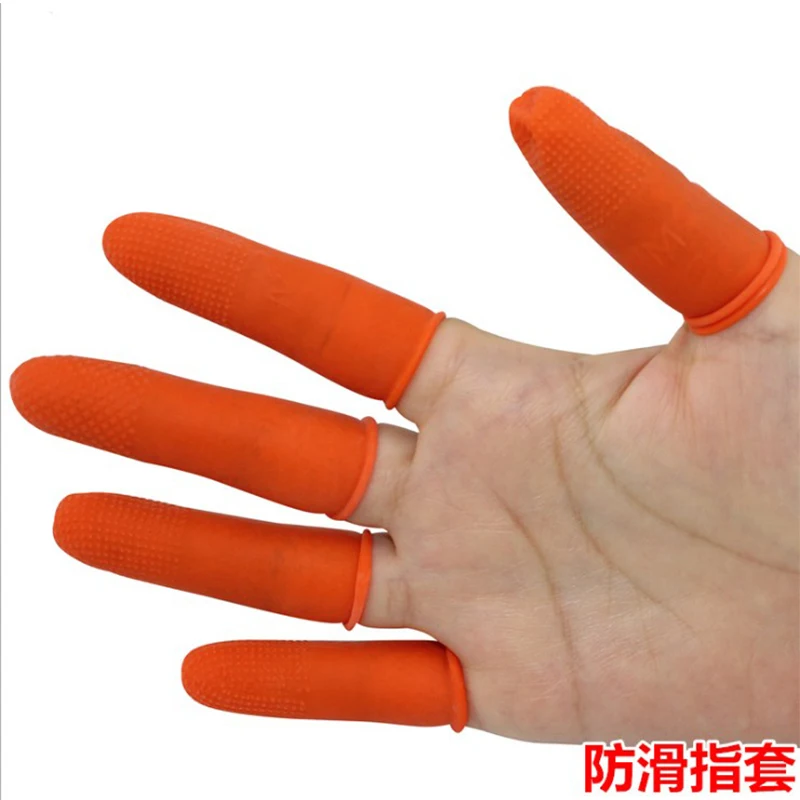 

100PCS Disposable Latex Rubber Finger Cots Anti-static Fingertips Protector Gloves For Kitchen Accessories Anti infection New