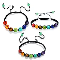 chicvie handmade chakra jewelry braceletsbangles charms for men women yoga bracelet classic rainbow beaded bracelets sbr190361
