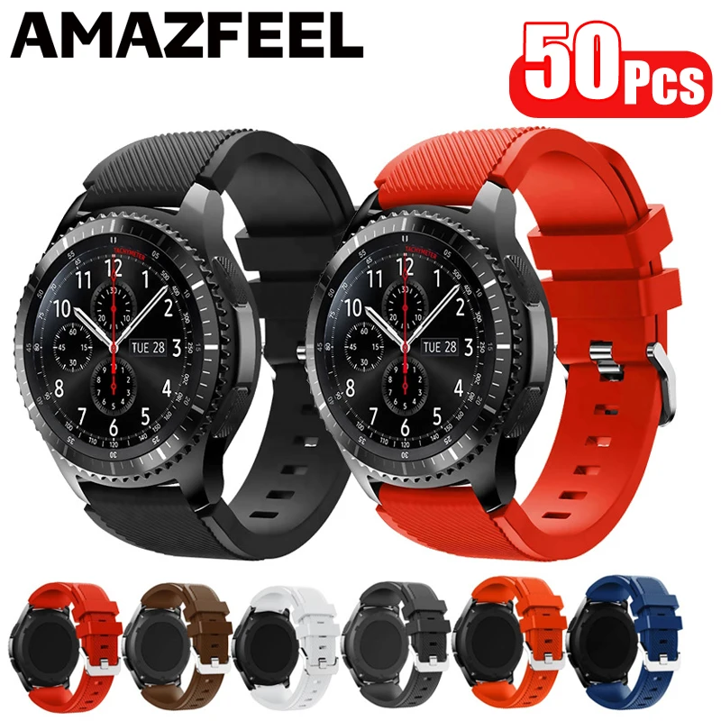 

Ремешок 50 для Samsung galaxy watch 3 46 мм 42 мм Gear S3 Frontier Galaxy active, браслет для наручных часов 40 мм 44 мм, 20 мм 22 мм