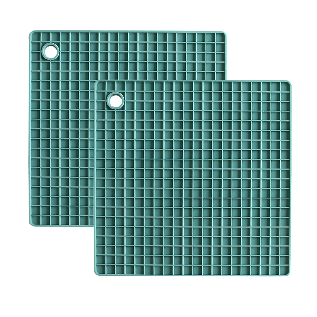 2 pcсиликоновый коврик Нескользящая миска настенная подвесная квадратная