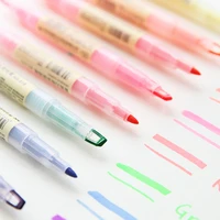 dual head writing 2 in 1 highlighter pen japanese stationery cute office school supplies