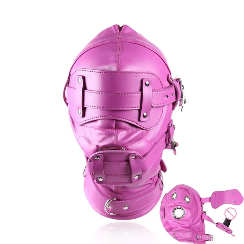 Бондаж головной убор взрослые секс-игрушки модель SM БДСМ маска с фаллоимитатором