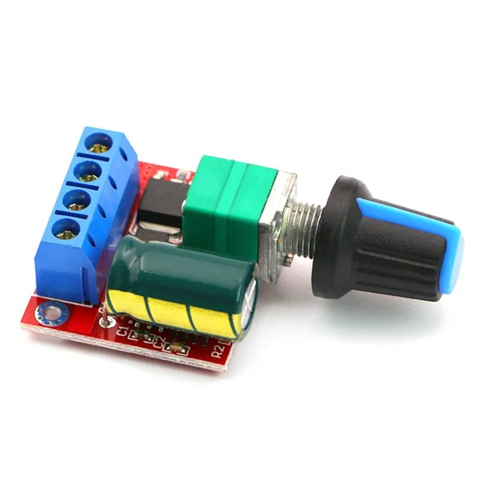 Мини 5A 90W PWM 12V контроллер скорости двигателя постоянного тока модуля DC-DC 4 5 V-35 V